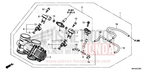 CORPS DE PAPILLON CRF1000AK de 2019